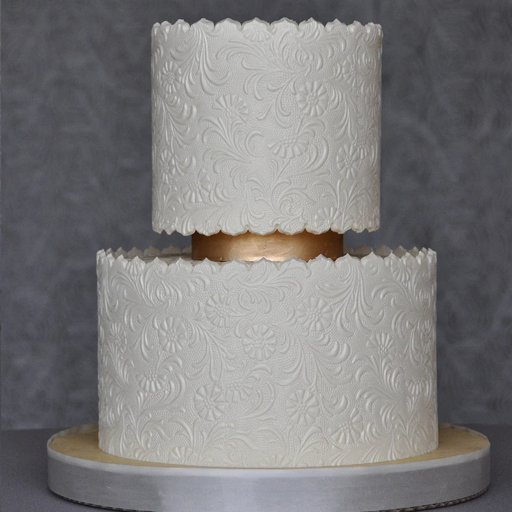 Floral Pattern Wedding Texture Cake Sheet